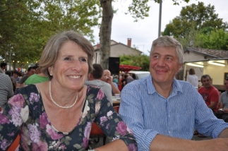 Sue and Roger at a Fête in Montpezat de Quercy